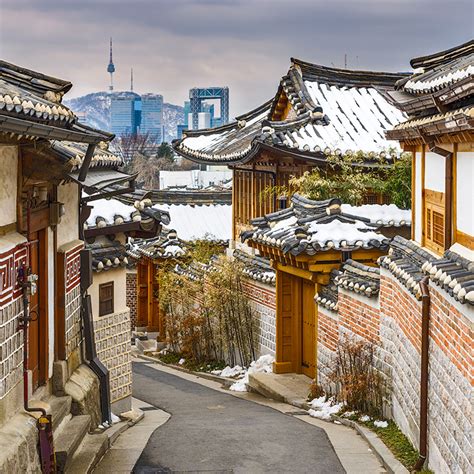 Hanok Village in Seoul South Korea. - Genci