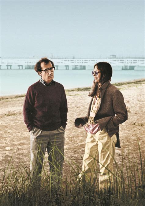 Woody Allen and Diane Keaton on the set of Annie Hall directed by Woody ...