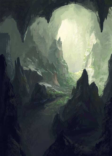 Cave sketch. #cave #sketch #canyon #landscape #environment # ...