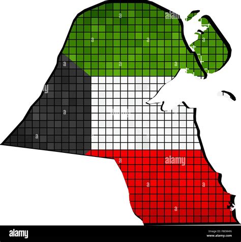 Kuwait map with flag inside Stock Vector Image & Art - Alamy