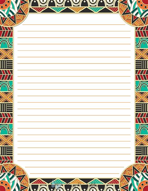 Printable African Stationery