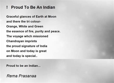 ! Proud To Be An Indian Poem by Rema Prasanaa - Poem Hunter