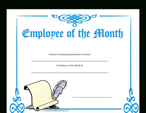 Employee Of The Month Certificate Templates – Sample.gelorailmu.com