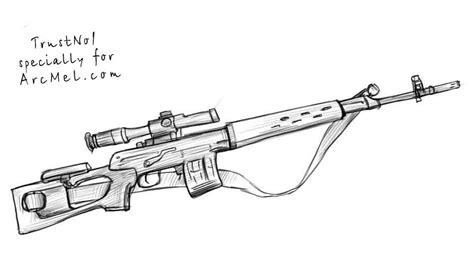 How To Draw A Sniper Rifle Step By Step at Drawing Tutorials