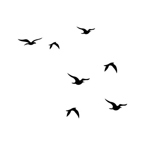 Black Flying Birds Vector, Flying Birds, Birds Vector, Bird PNG and ...