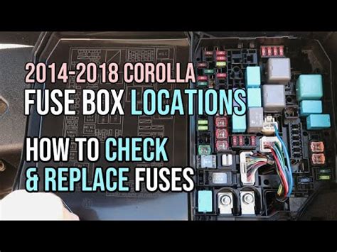 Fuse Box Locations, How To Check and Replace Fuses, Toyota Corolla ...