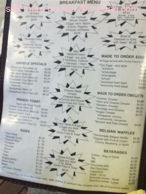 Online Menu of Bedford Diner Restaurant, Bedford, Pennsylvania, 15522 ...