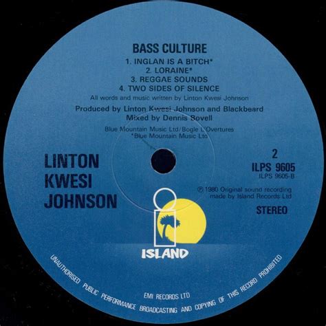 Linton Kwesi Johnson - Bass Culture - Vinyl Pussycat Records