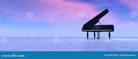 Dream of piano stock illustration. Illustration of blue - 23543188