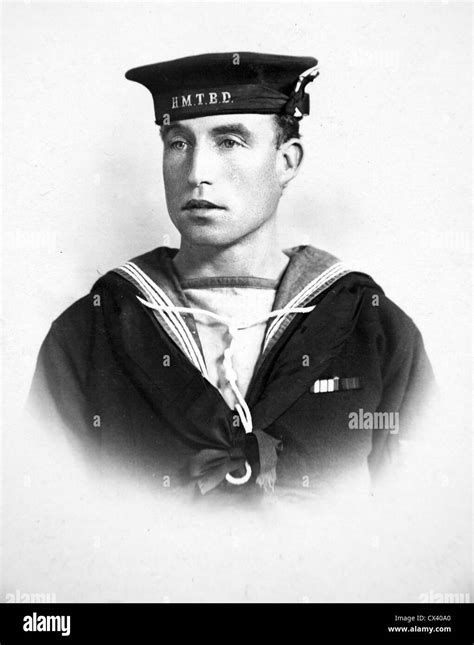 Royal Navy sailor of the Edwardian or Great War period in uniform. HM ...