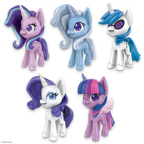 My Little Pony - Unicorn Sparkle Collection Set of 5 Toy Pony 3-inch ...