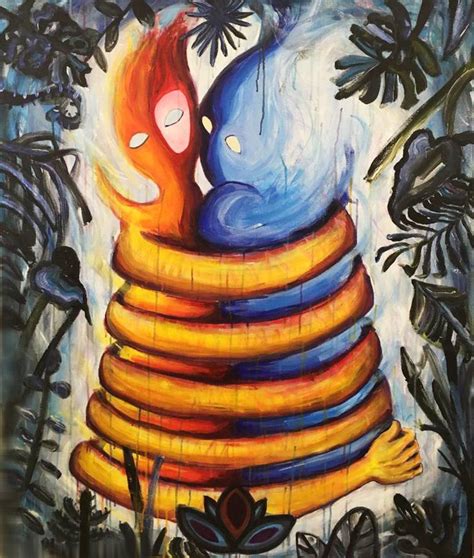 Fire and Water in Love with Earth Through Air Painting by Loren Abbate ...