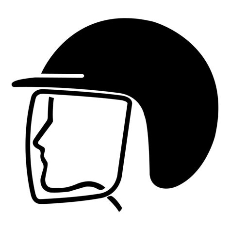 Wear Safety Helmet Symbol Isolate On White Background,Vector ...