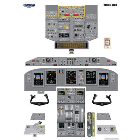 Bombardier Dash 8 - Q400 Cockpit Training Poster