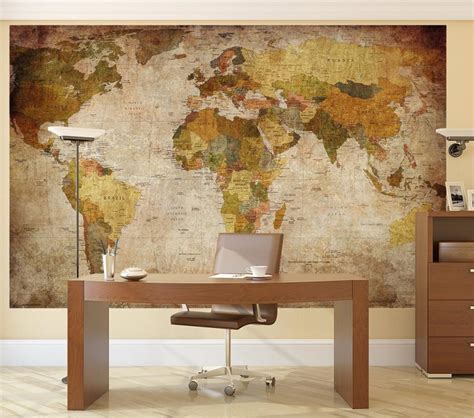 Vintage World Map Wall Mural