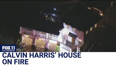 Calvin Harris' LA home catches fire - YouTube