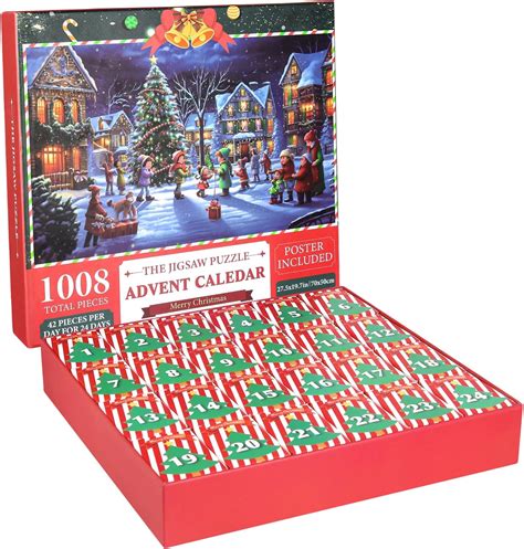 Amazon.com: Advent Calendar 2023 Jigsaw Puzzles, 24 Box 1008 Pieces ...