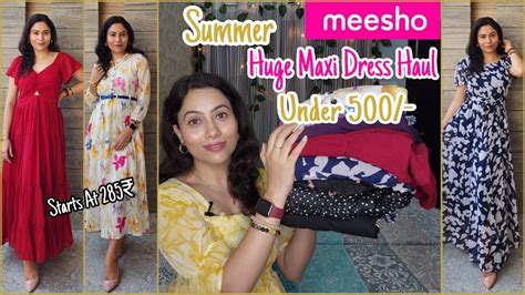 Meesho Maxi Dress Haul Under 500 | Trendy Summer Dresses | Maxi Long ...