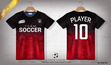 Soccer jersey and t-shirt sport mockup template Graphic design - stock ...