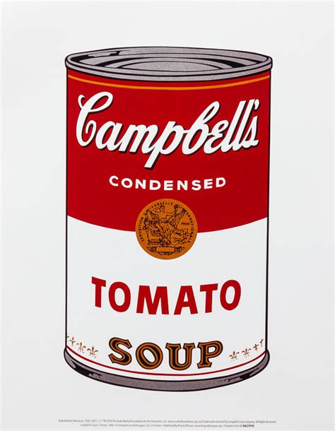 Andy Warhol poster : Campbell's soup, Tomato, 1968