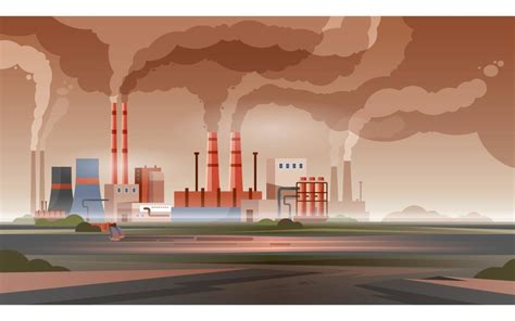 Air Pollution City Factory Illustration 201251817 Vector Illustration ...