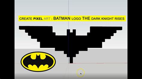 #01 PIXEL ART - BATMAN LOGO THE DARK KNIGHT RISES.. - YouTube