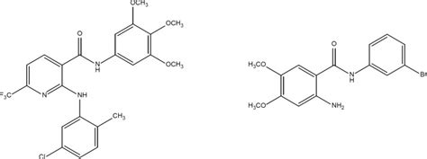 Structure of two aniline derivatives as potent anticancer lead ...