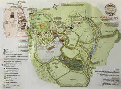 A map of Heligan Gardens . The Cornish name is Lowarth Helyglen ...