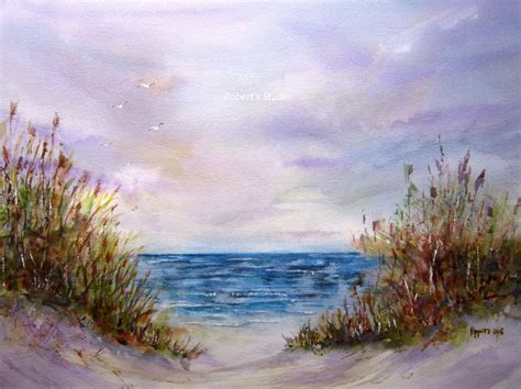 Landscape Painting Archival Print Beach Painting Beach - Etsy