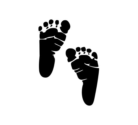 Baby Footprint Instant Download SVG, PNG, EPS, Dxf, Jpg Digital ...