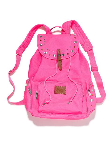 Victoria's Secret Backpack in Pink (hot pink with gems) | Lyst