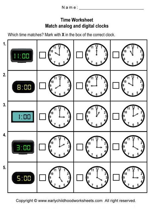 Analog Clock Worksheets For Kindergarten – Thekidsworksheet