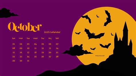 October 2023 Calendar Desktop Wallpapers Free Download