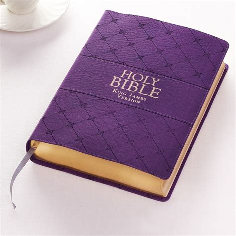 Purple large print compact kjv bible – Artofit