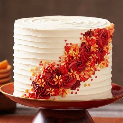 fall, red, orange, leaves, autumn | Fall cakes decorating, Wilton cake ...