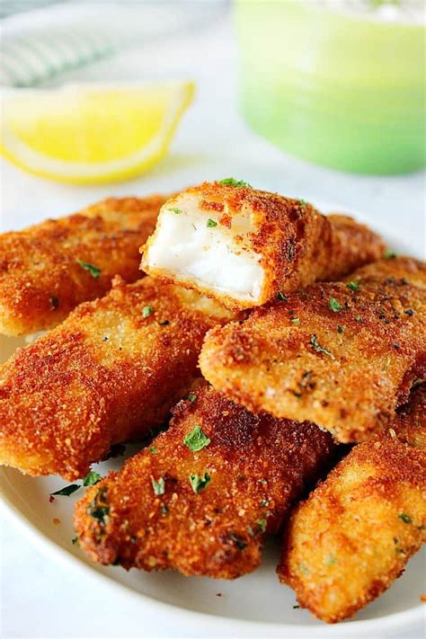 Homemade Fish Sticks Recipe - Crunchy Creamy Sweet