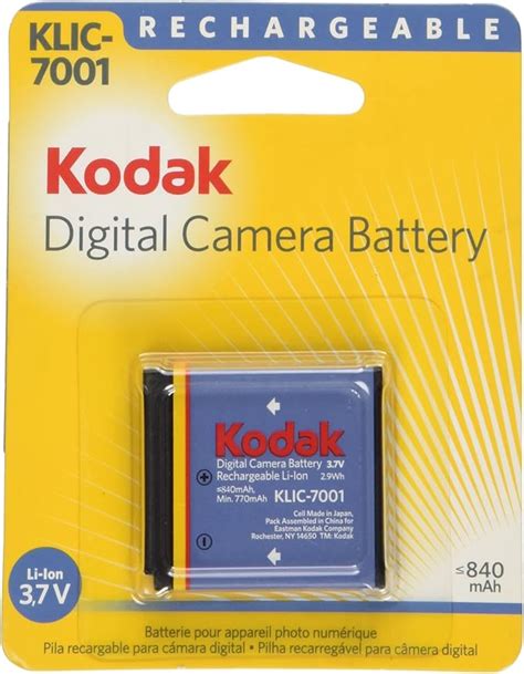 Amazon.co.jp： Kodak リチウムイオン充電式電池 KLIC-7001: カメラ