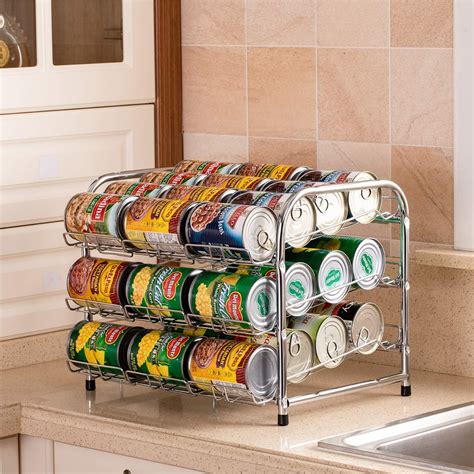 FlagShip 3-Tier 36 Capacity Stacking Cans Rack Dispensers Storage ...