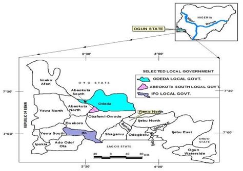 Map of Ogun State showing the study area | Download Scientific Diagram