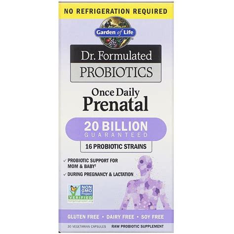 Garden of Life Dr. Formulated Probiotics Once Daily Prenatal 20 Billion ...