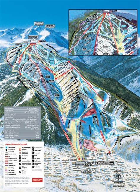 Aspen Mountain Piste Maps