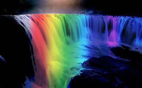 Waterfall And Rainbow High Quality Resolution, Rainbow Forest HD ...