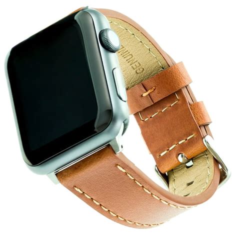 WITHit - Genuine Leather Band for 38 & 40MM Apple Watch® -Brown ...