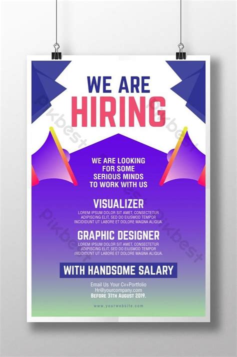 Recruitment Poster Design Job Poster Advertisement Template - Riset