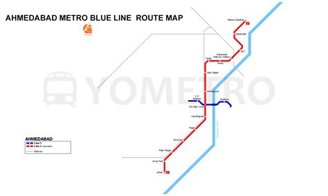 Ahmedabad Metro Map 2024, Stations & Metro Lines Maps - YoMetro