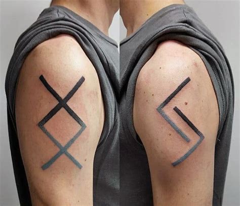 80 Rune Tattoos For Men - Germanic Lettering Design Ideas