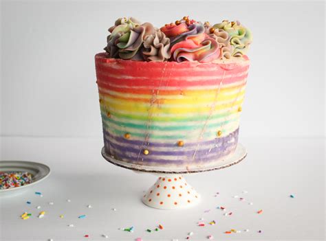 Cake Details: Rustic Rainbow Striped Cake | Sprinkles & Scribbles