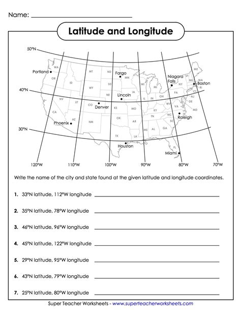 With this worksheet students are using geography and math to identify ...