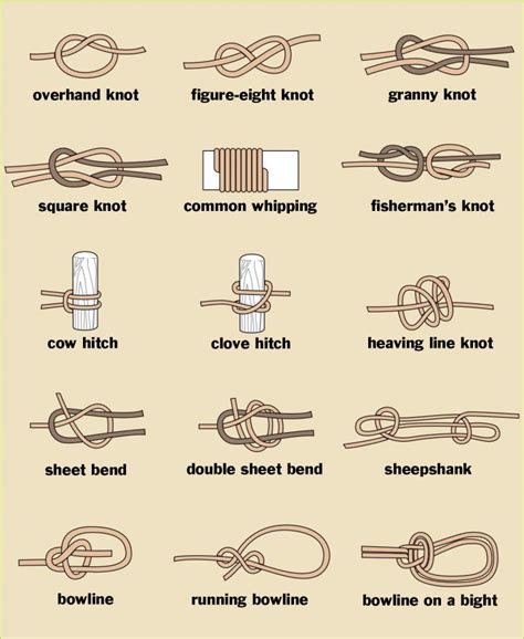 How to Tie Knots: Tying Different Types of Knots with Illustrations ...