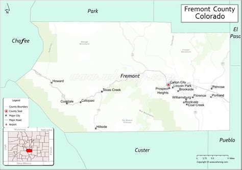 Map of Fremont County, Colorado - Where is Located, Cities, Population ...